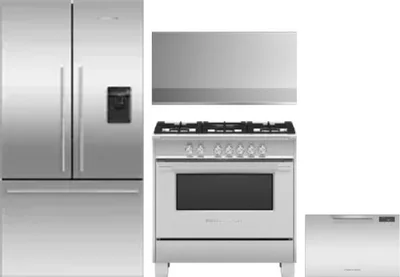 4 Piece Package Includes Refrigerator, Range, Hood And Dishwasher